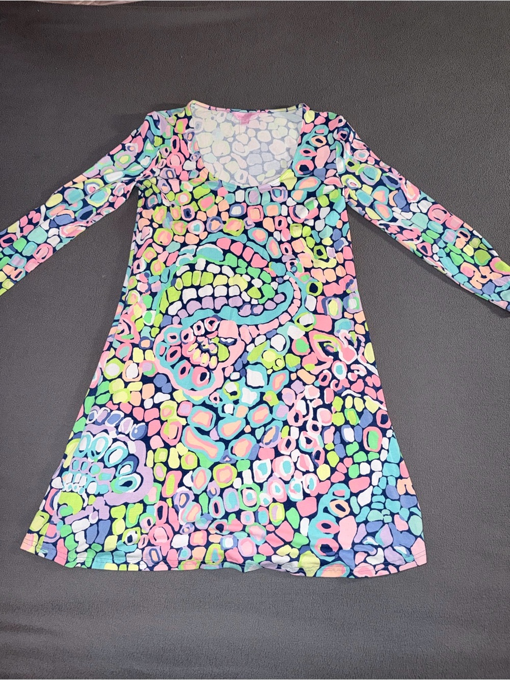 Lilly Pulitzer Ariana Dress Size XS Multi Gypsy Jungle Women’s Long Sleeve Pink